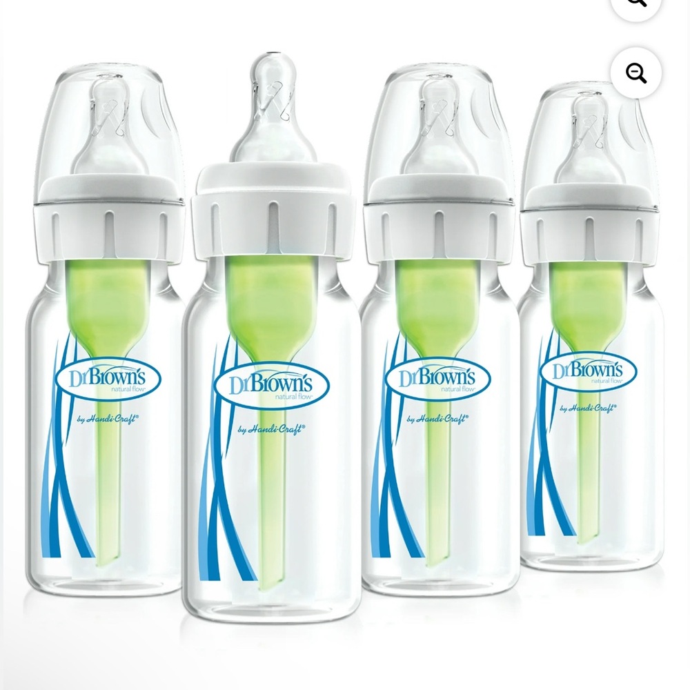 Dr. Brown's Natural Flow Options+ Anti-Colic Baby Bottle, Narrow, 4 oz, 4 PK
